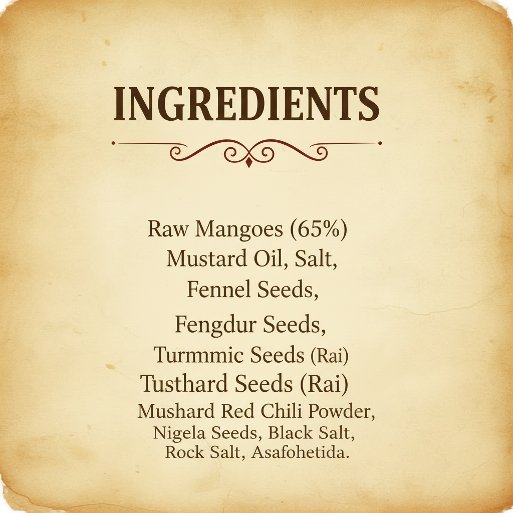 DADI KA FARM - Ingredient List Card (Square)